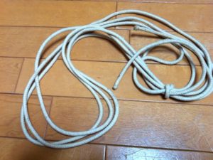 このロープは20年以上使ってます。